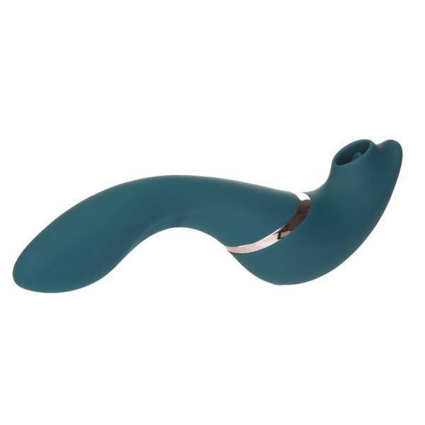Многофункциональный вибратор с вакуумной стимуляцией Swan The Monarch Teal SO8905