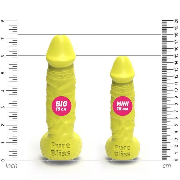 Мило у формі пеніса Pure Bliss MINI Yellow, крафтове мило-член, натуральне SO6357