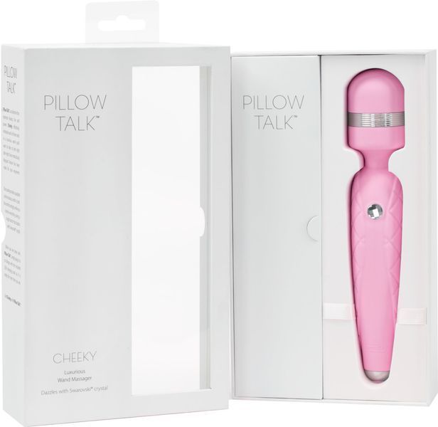 Розкішний вібромасажер PILLOW TALK - Cheeky Pink з кристалом Swarovsky, плавне підвищення потужності SO2727