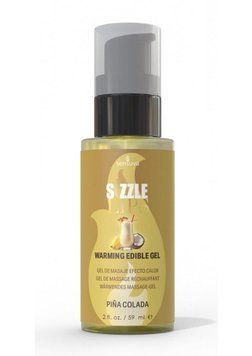 Зігрівальний масажний гель Sensuva Sizzle Lips Pina Colada (59 мл), без цукру, їстівний SO9828