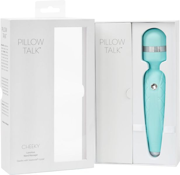 Розкішний вібромасажер PILLOW TALK - Cheeky Teal з кристалом Swarovski, плавне підвищення потужності SO2728