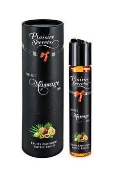 Массажное масло Plaisirs Secrets Exotic Fruits (59мл) с афродизиаками съедобное, подарочная упаковка SO1839