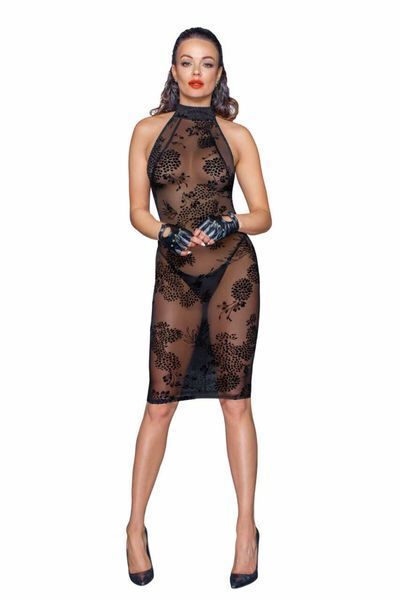Платье Noir Handmade F240 Midi tulle dress with velvet straps, XL SX0142