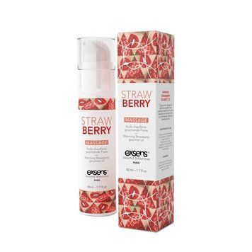 Масажна олія EXSENS Strawberry 50 мл розігрівальна, без цукру, без парабенів, їстівна SO2359