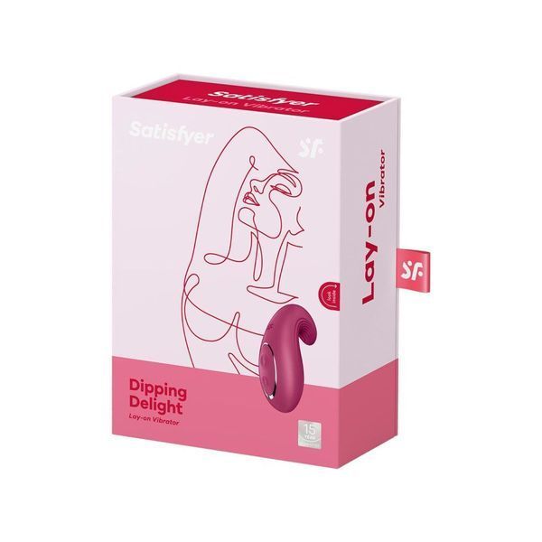 Вибратор Satisfyer Dipping Delight Berry, 2 мотора, гибкий кончик SO6990