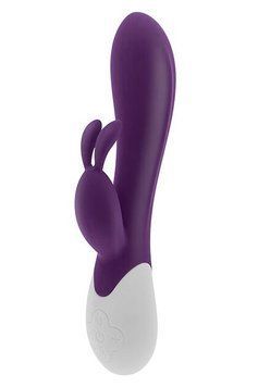 Вібратор-кролик S Pleasures Premium Corabi Rabbit, фіолетовий, вушка для клітора, 16 режимів, нагрів SX1616