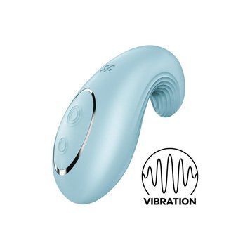 Вібратор Satisfyer Dipping Delight Light Blue, 2 мотори, гнучкий кінчик SO6991
