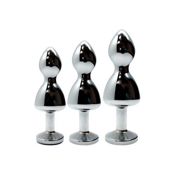 Металева анальна пробка Wooomy Lollypop Double Ball Metal Plug Blue L діаметр 3,5 см, довжина 10,5см SO7419