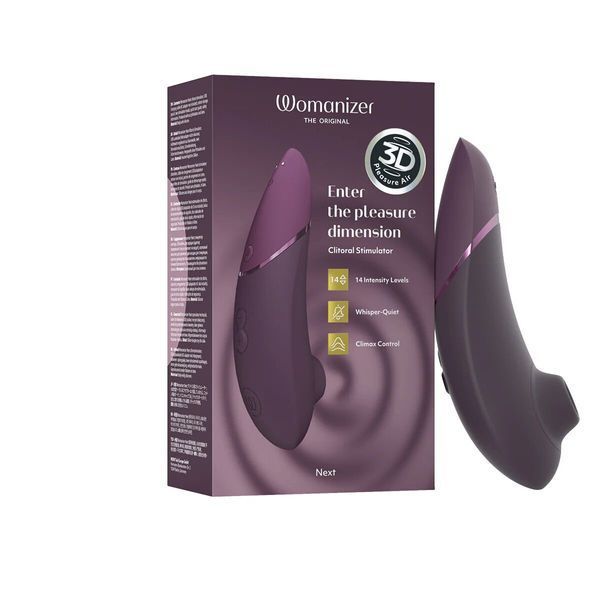 Вакуумний кліторальний стимулятор Womanizer Next Dark Purple, 3D Pleasure Air, 14 рівнів інтенсивності SX2303