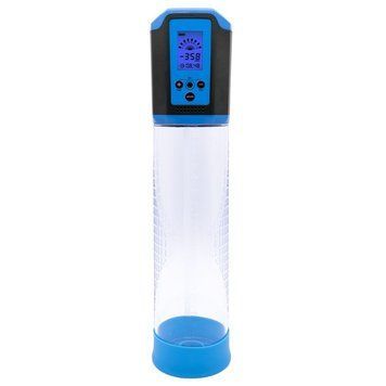 Автоматична вакуумна помпа Men Powerup Passion Pump Blue, LED-табло, перезаряджувана, 8 режимів SO6298