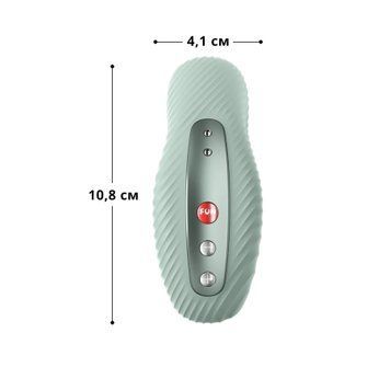 Накладний вібратор Fun Factory LAYA III sage green, ефект постукування пальцем SX0917