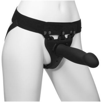 Страпон унісекс Doc Johnson Body Extensions &ndash; Be Risque, вібрація, пульт керування, порожня насадка SO6061