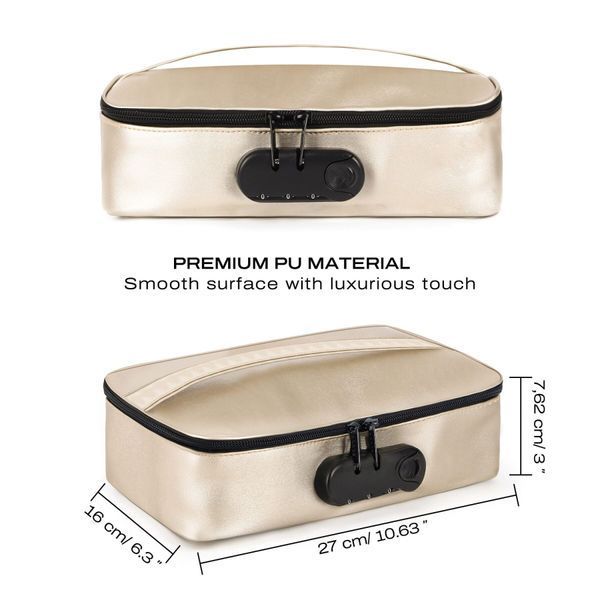 Кейс для іграшок Dorcel DISCREET BOX LUXURY GOLD, кодовий замок, 27&times;16&times;7,62 см SX1109