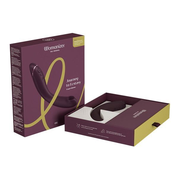 Вакуумний стимулятор для точки G та клітора з вібрацією Womanizer OG Aubergine, 12 рівнів, 3 режими SX0531