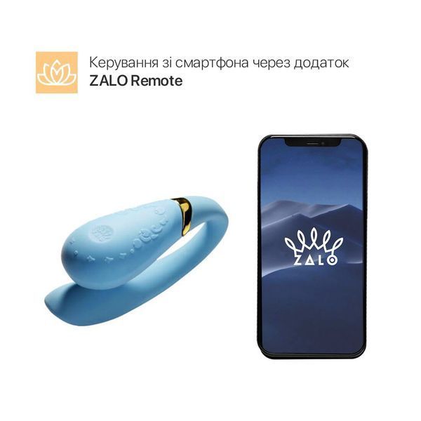 Смартвибратор для пар Zalo &mdash; Fanfan set Royal Blue, пульт ДУ SO6671