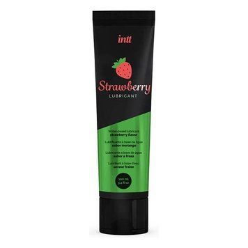 Лубрикант на водній основі Intt Strawberry (100 мл), смак та аромат полуниці, без цукру SO7132