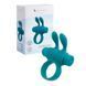 Ерекційне віброкільце S Pleasures Premium Rabbit Ring бірюзове, зі знімною віброкулею та вушками SX4582 фото 2