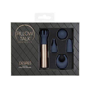 Вібромасажер Pillow Talk Secrets Desires 6-Piece Mini Massager Set - Navy SO7750