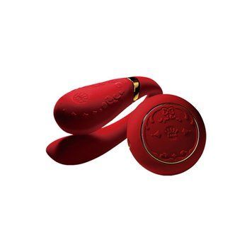 Смартвібратор для пар Zalo Fanfan set Bright Red, пульт ДК SO6673