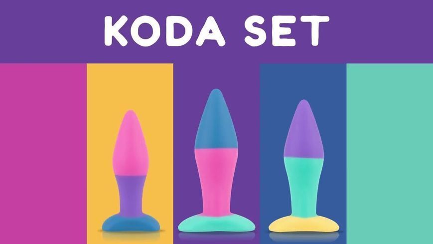 Набір анальних пробок PMV20 Koda &ndash; Butt Plug Set, діаметр 2,9 см, 3,9 см, 5 см SO8897