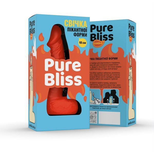 Свічка у вигляді члена Pure Bliss MINI Orange 15 см SX1647