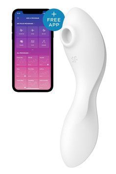 Вакуумный смарт-стимулятор с вибрацией Satisfyer Curvy Trinity 5 (White), управление со смартфона SO6725