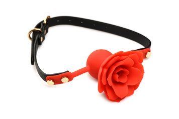 Силіконовий кляп з трояндою Master Series: Blossom Silicone Rose Gag &ndash; Red SO8801