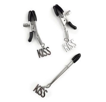Зажимы для сосков и клитора Art of Sex - Nipple and clit clamps KISS SO5867