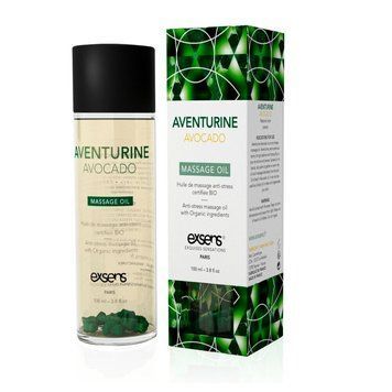 Масажна олія EXSENS Aventurine Avocado (антистрес з авантюрином) 100мл, натуральна SO2377