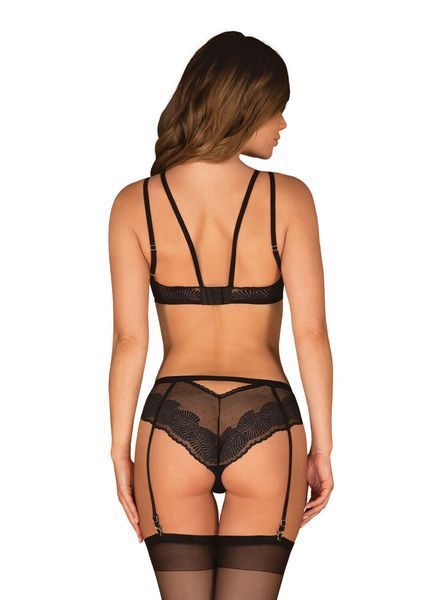 Комплект белья Obsessive Allastia 2-pcs set black S/M SX2577