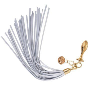 Анальна пробка з флогером LOCKINK SEVANDA White SX0869