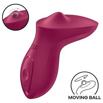 Вибратор для клитора с жемчужной стимуляцией Satisfyer Exciterrr Berry, 2 независимых мотора SX1218