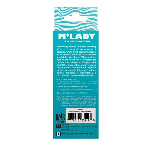Вібромасажер M&rsquo;Lady Mini Vibrating Wand Teal SX3146