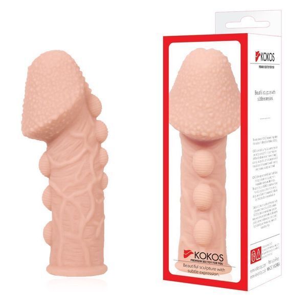 Насадка на член Kokos Extreme Sleeve ES.09 розмір S, потовщувальна, стимулюючий рельєф SX1447