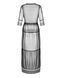 Пеньюар Obsessive Estiqua peignoir, M/L, чорний, прозорий, на поясі, довжина до щиколоток SX1147 фото 4