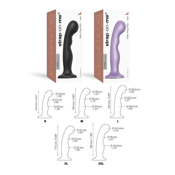 Насадка для страпона Strap-On-Me Dildo Plug P&G Black S SO9000