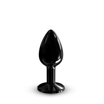 Металлическая анальная пробка с кристаллом Dorcel Diamond Plug Black S SO7808