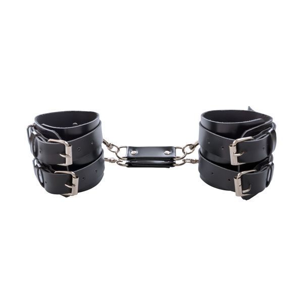 Наручники мужские Art of Sex - Handcuffs Dragons man из экокожи, цвет черный SO9975