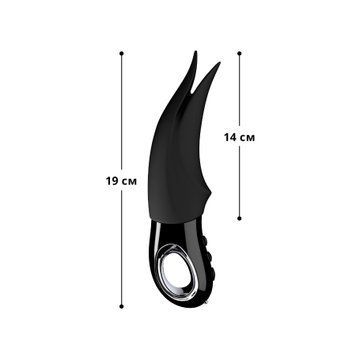 Вібратор для клітора Fun Factory VOLTA black, гнучкий подвійний кінчик SX0928