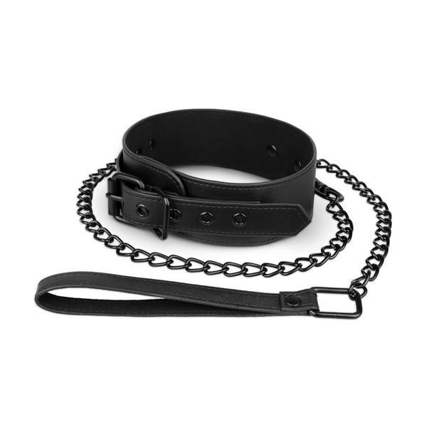 Нашийник з повідцем Bedroom Fantasies: Faux Leather Collar & Chain SO8806