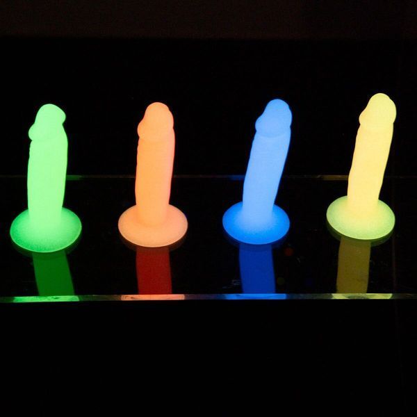 Набір фалоімітаторів ADDICTION Silly Willy Glow in the Dark, 4 кольори, 12 шт, світяться в темряві SX0540