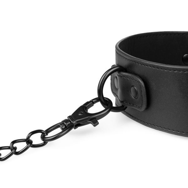 Нашийник з повідцем Bedroom Fantasies: Faux Leather Collar & Chain SO8806