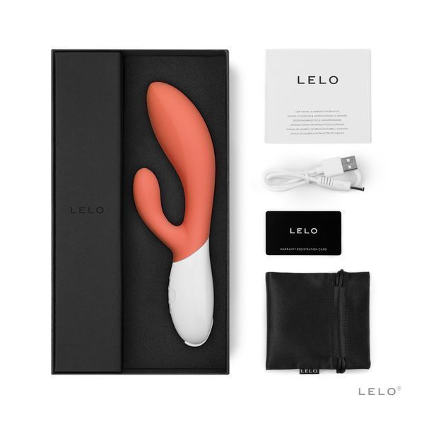 Вібратор-кролик LELO Ina 3 Coral, 10 режимів вібрації, потужний мотор SO8078