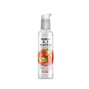 Лубрикант на водной основе Swiss Navy 4 in 1 Straw-Kiwi Pleasures 118 мл SO5721