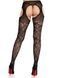 Колготки с доступом Leg Avenue Cross Hatch Floral Lace Suspender Hose One Size SX2750 фото 4