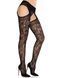 Колготки с доступом Leg Avenue Cross Hatch Floral Lace Suspender Hose One Size SX2750 фото 3