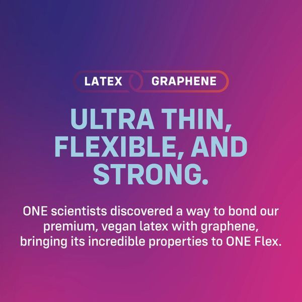Презервативи ONE Flex Graphene, 3 шт, супертонкі, дуже міцні, картонне паковання SX0783