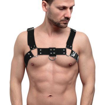 Чоловіча портупея на груди Feral Feelings - Bulldog Harness Black SO9304