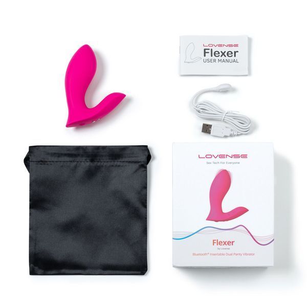 Смарт-вібратор у трусики Lovense Flexer, манливий рух + вібрація, стимуляція клітора та точки G SO7485