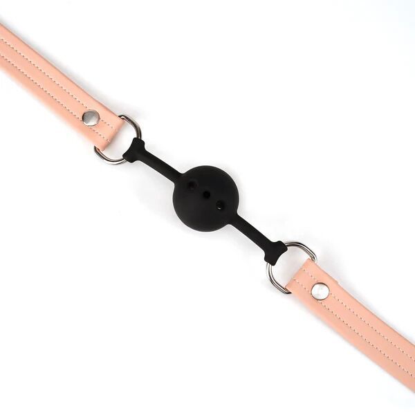 Повітропроникний кляп Liebe Seele Dark Candy Pink Ball Gag, силіконова кулька, діаметр 4,3 см SX1658